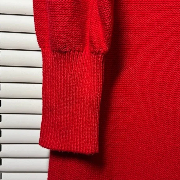 Charter Club Vibrant Red Long Sleeve Dress Size M - Picture 8 of 9